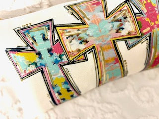 Lumbar 3 Watercolor Crosses